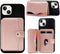 M-Plateau Slim Leather Wallet Phone Case, Adhesive Card Holder for Most Smartphones (Pink)