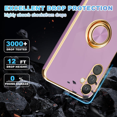Samsung Galaxy A14 5G Phone Case, Slim Soft TPU Shockproof Protective Case with Magnetic Kickstand and Built-in 360°