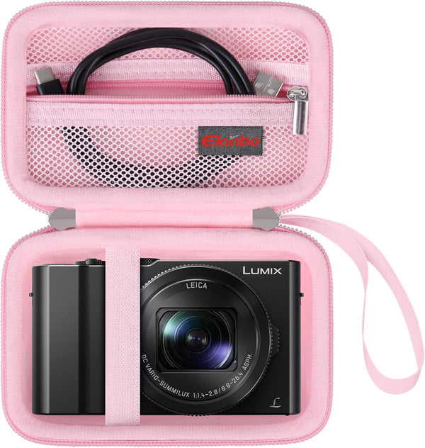 Carrying Case for Panasonic Lumix LX10, LX100, ZS60, ZS70, ZS80, ZS200, ZS100 4K Digital Camera - Pink