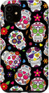 Dead Sugar Skulls Case for iPhone 11, Sugar Skull Day Of The Dead Design