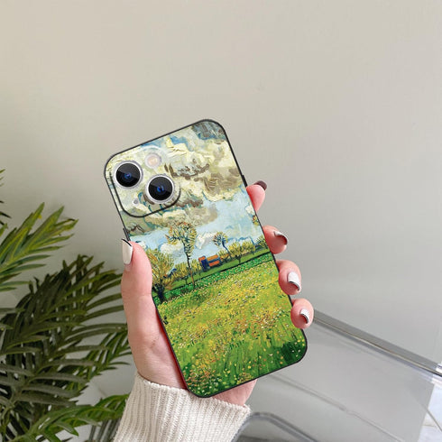 Compatible with iPhone 13 Mini Case - Van Gogh Landscape Aesthetic Slim Protective Phone Cover 5.4 inches