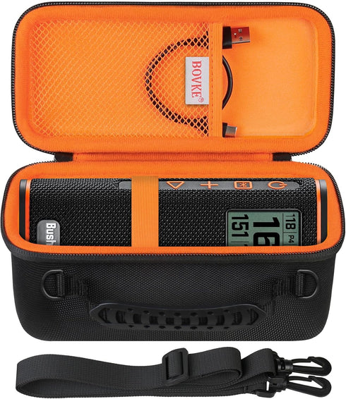 BOVKE Carrying Case for Bushnell Wingman View Golf GPS Speaker with Shoulder Strap and Extra Pocket