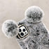 LUVI Plush Furry Case for iPhone 12 Pro Max, Cute Cartoon Bear Ear with Bling Glitter Cover (Gray)