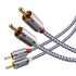Ruaeoda 2RCA Cable 6 ft, 2RCA Male to 2RCA Male Stereo Audio Cables Shielded Braided 2RCA Stereo Cable for Home Theater, HDTV, Amplifiers, Hi-Fi Systems, Car Audio, Speakers