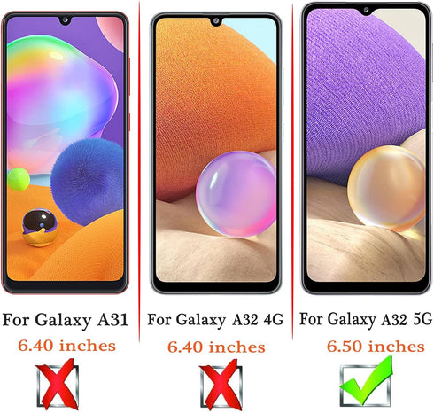 (3 Pack) Tempered Glass Screen Protector for Samsung Galaxy A32 5G, Touch Sensitive, Case Friendly, 9H Hardness