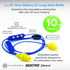 Plugfones Basic Pro Wireless Bluetooth Earbuds - Noise Reduction Headphones with Mic and Controls (Blue & Yellow)
