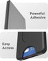 ENCASED Stick On Phone Wallet Card Holder, Compatible with PopSocket, Holds Up To 4 Cards (Black)