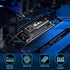 GUNMJO M.2 2280 SSD Heatsink, 20mm Built-in Cooling Fan, Aluminum Plate-Fin Design with Thermal Pad for Gaming PC