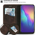 Motorola Moto G Stylus 5G (2024) Dark Brown PU Leather Flip Case: Protective Wallet, Stand Function, Card Slot,