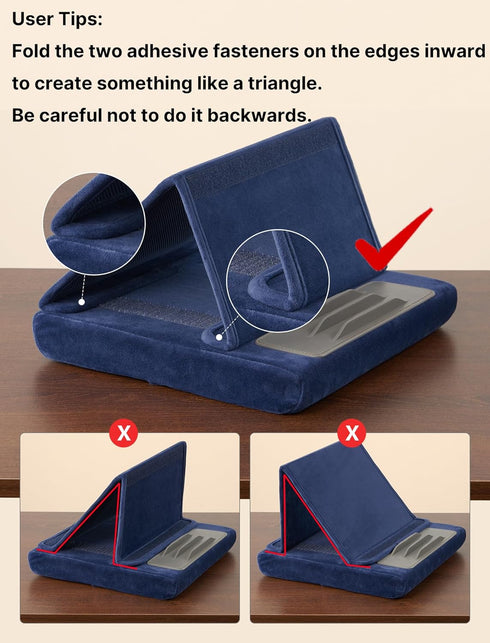 JSAUX 11 10.5 9.7 10.2 4-11'' Tablet Pillow Stand, Tablet Stand Holder Dock for Lap, Bed and Desk Compatible with iPad