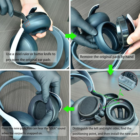 Earpad Replacement for PlayStation Pulse Elite Wireless Headset, Cooling Gel Earpads for Comfort