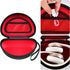 Comecase Travel Hard Carrying Case for Beats Studio Pro/Solo 4 3/Studio3/Solo2/Solo Pro Bluetooth Headphones (Black+Red)