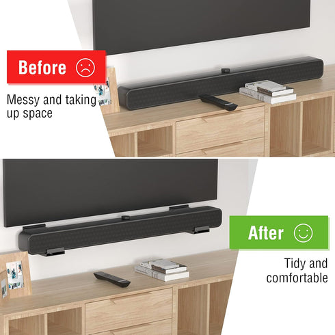USX MOUNT Studless Soundbar Wall Mount, Universal Drywall Brackets for Most Soundbars, Holds up to 22 Lbs, Depth