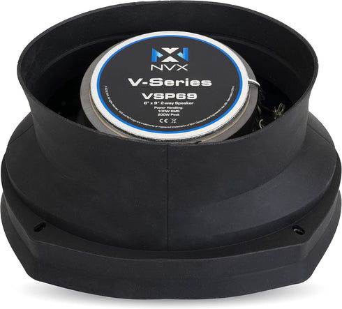 NVX XBAF68 2 Piece Universal Silicone Rubber Speaker Baffles with Self Adhesive Foam Base Pad