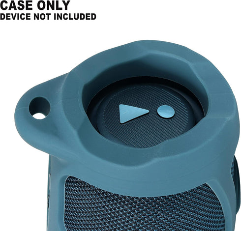 Silicone Cover Skin for JBL Charge 5 Portable Bluetooth Speaker - Customized Protection, Blue