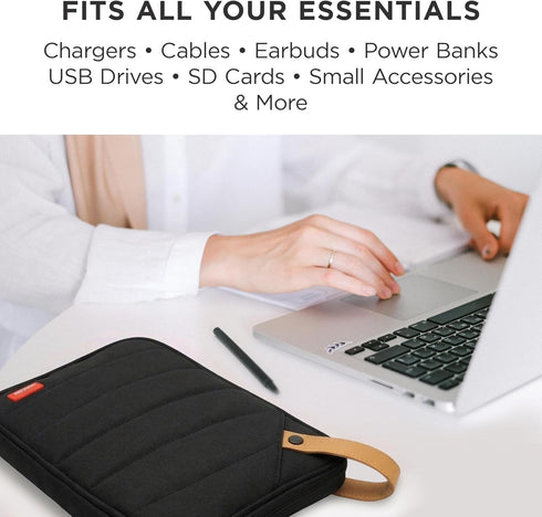 Journo Travel Cord Case Organizer For All Your Electronic Tech Gadgets - Cables, Accessories, Phones, Tablets, Hard
