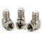 90 Degree Coaxial Connector - 3-Pack F Type Male to Female RG6 Right Angle Adapter