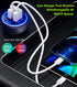 BRCOVAN Car Charger, Dual QC3.0 Port USB Phone Charger Adapter, 36W 3A Fast Charge with Touch Switch & Blue LED
