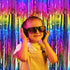 2 Packs Rainbow Party Decorations, Rainbow Foil Fringe Curtain, Neon Backdrop, Metallic Tinsel Photo Booth Props