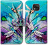 Cute Dragonfly Leather Flip Phone Case for Moto G Power 2021, Wallet Cover with Card Slot Holder Kickstand