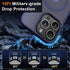 MOCCA Slim Shockproof Case for iPhone 13 Pro Max 6.7", Deep Blue, with MagSafe, Glass Screen & Camera Lens Protectors.