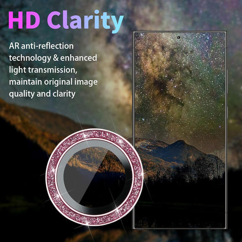 Zevytop S24 S24 Camera Lens Protector for Samsung Galaxy Ultra, Individual Tempered Glass Lens Cover with Installation