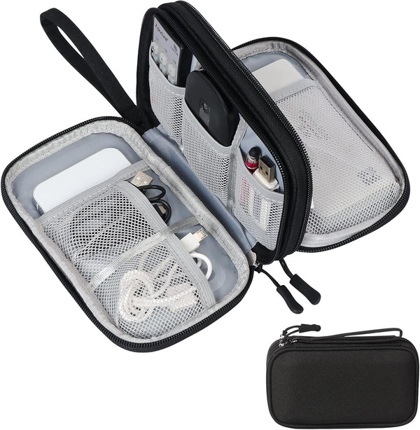 Skycase Travel Cable Organizer, Waterproof Electronics Accessories Storage Bag for USB Data Cable, Earphone, Power Bank