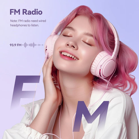 AGPTEK 64GB MP3 M3 2.4 inch 128GB(Purple) Player with Bluetooth, Music Player with Speaker and FM Radio, Touch Buttons