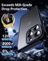 iPhone 14 Pro Case, Black Full-Body Matte Protective Case with Screen Protector and Camera Protection