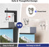 ELETIUO Hooks,1.4"4" Extension,66 lbs Universal Projector Screen Mount Bracket,Adjustable Wall & Ceiling L-Brackets