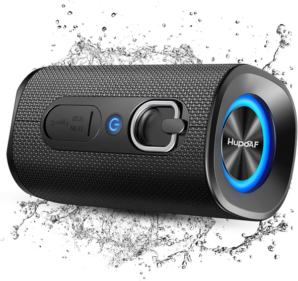 Hupoaf Bluetooth Speaker, 2026 BT5.4 Wireless Bluetooth Speaker with 20W 3D-Stereo Deep Bass,