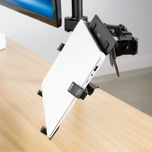 VIVO Universal Adjustable Laptop Mount Holder - Fits 10 to 15.6 inch VESA Compatible Monitor Arms, Notebook Tray