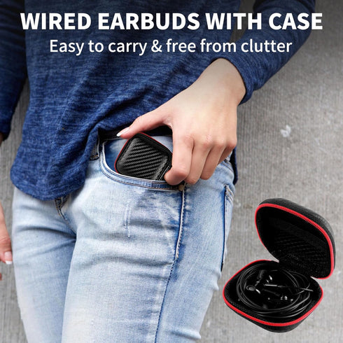 USB Earbuds with Microphone for PC, Wired Headset with Mute, Noise Isolating Gaming Headphones for Laptop HP Dell