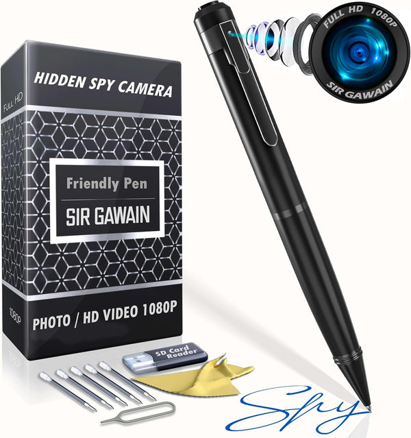 SIRGAWAIN Mini Body Camera Pen 1080p - Upgraded 2024 Small Body Cam with HD Video or Picture Taking