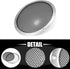X AUTOHAUX 2pcs 10" Speaker Grille Cover, Round Subwoofer Grille Horn Protective Guard, Silver Tone Car Accessories