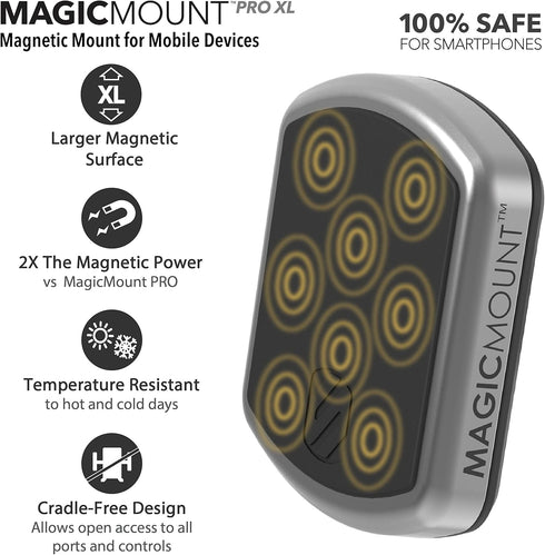 Scosche MPTFM MagicMount Pro XL Magnetic Car Phone Holder Mount - Universal with All Devices - XL Flush Mount