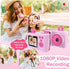 Kids Instant Print Camera, 1080P Toddler Camera That Prints Photos, Gifts for Girls Age 3-12, Pink