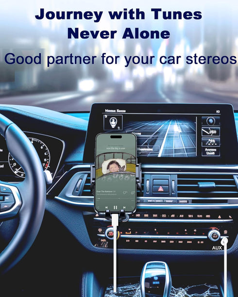 AUX to USB C, USB Type C to 3.5mm Audio Aux Headphone Jack Cable for Car Speaker Compatible with iPhone 15 Pro
