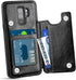 HianDier Wallet Case for Galaxy S9 Plus, Slim Protective Case with Credit Card Slot Holder, Black PU Leather Cover