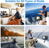 Aluminum Fish Finder Mount with 1" B-size Ball, 360 Rotation Depth Finder Mount Bracket for Boats