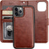 Bocasal Wallet Case for iPhone 11 Pro with Card Holder, PU Leather, Magnetic Detachable Kickstand, Shockproof, Wrist