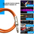 Seismic Audio Speakers ¼” to ¼” TRS Patch Cables, 6 Foot, Pack of 6, Multi Color