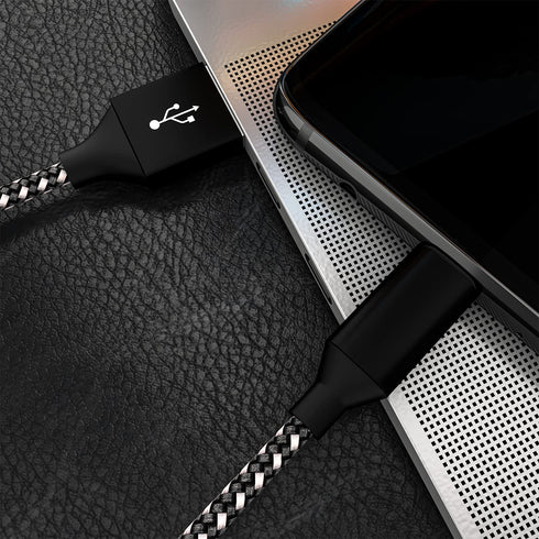 Micro USB Cable 6FT Android Charger Cable Long Braided Fast Charging Sync Cord Compatible with Galaxy S7 S6 Edge, Kindle, Android Smartphones, Tablets, E-Reader, Pro/Slim, Black, White