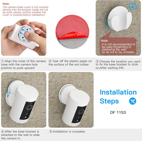 HOLACA No-Drill Adhesive Mount for Ring Indoor Cam Only, Easy to Install, Strong Adhesive Mount