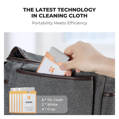 12 Pack Headset, K&F CONCEPT Lens Cleaning Cloth | Microfiber Cleaning Cloth | Glasses Cleaning Cloths | Eyeglass Lens