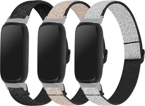Replacement Bands Compatible with Fitbit Inspire 3, Nylon Band Elastic Stretchy Loop Quick Release Wrist Bands for