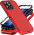 for iPhone 13 Pro Max Case, Military Grade 3 in 1 Heavy Duty Shockproof Case with 2Pcs Tempered Glass Screen Protector