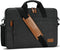 ESTARER Laptop Bag 17.3 Inch, Water-resistant Canvas Computer Case Fits HP/Lenovo/Acer/Dell/Asus/MacBook, Dark Grey