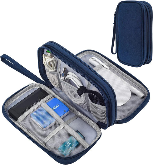 Portable Waterproof Electronics Accessories Case and Organizer Bag for Cables, USB Drives, Chargers