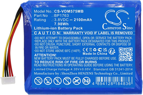 BP1763 Battery 2100mAh Replacement for V-Tech RM5754HD HD Smart WiFi Video Baby Monitor (3.8V)